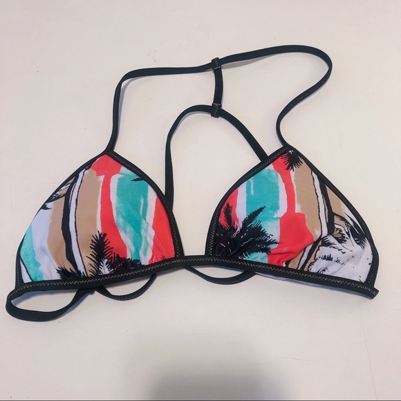 Aerie triangle Bikini top strappy back sz M - Picture 3 of 5